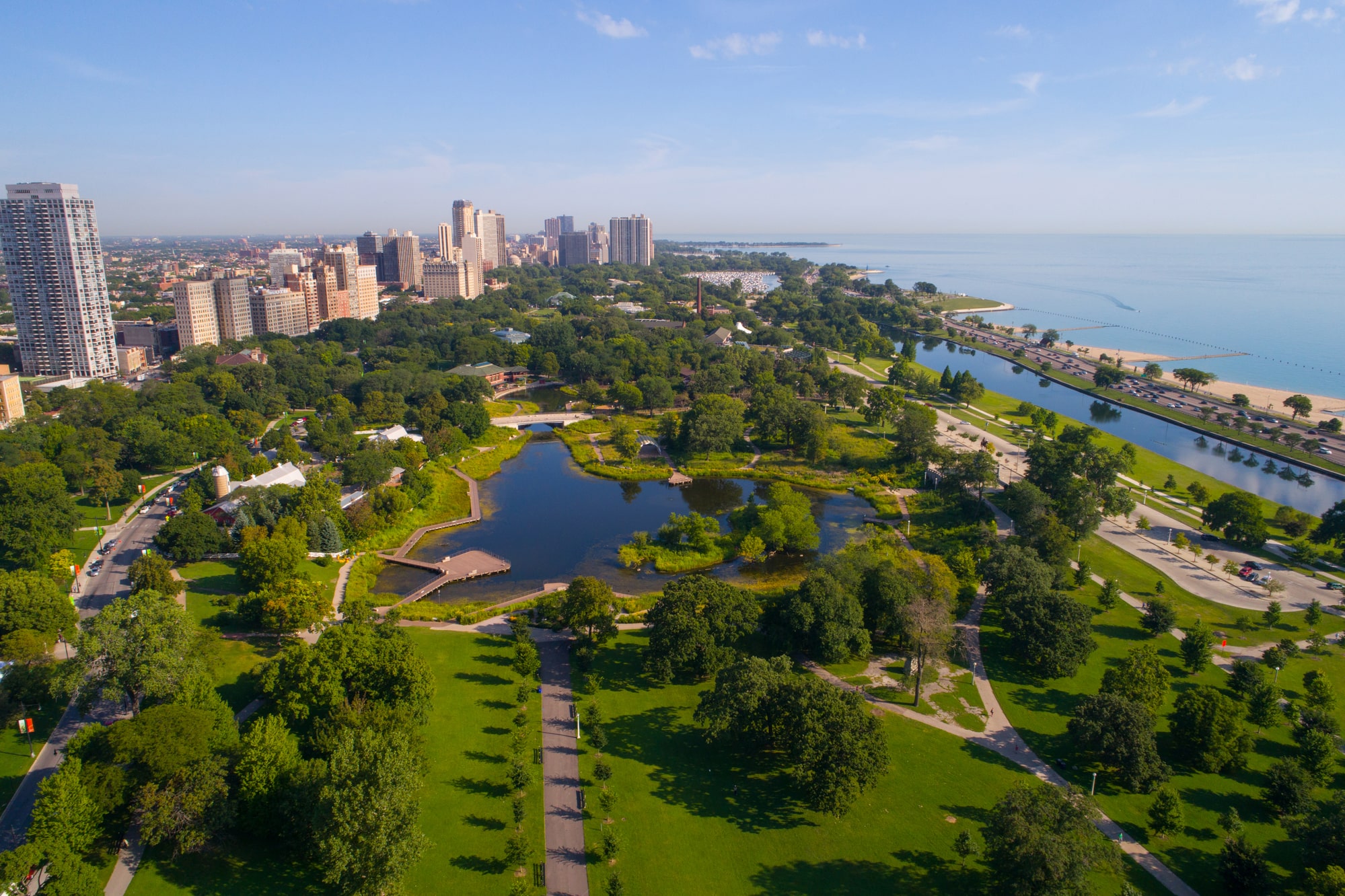 Chicago, Illinois aerial view